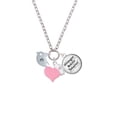 thumbnail image 2 of Delight Jewelry Silvertone Little Bird Initial - O - Light Pink Heart Nurse Strong Zoe Necklace, 2 of 4