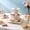 White_Base#681, variant on 3-Tier Gold Rim Cupcake Stand Dessert Tower for Weddings, Birthdays, and Party Dessert Table Display