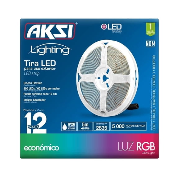 Tira de Luz Aksi Lighting Led scrip, modelo 128621