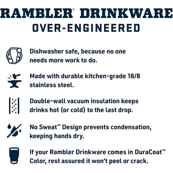 Rambler 24 oz Vacuum Insulated Stainless Steel Mug with MagSlider Lid for Outdoor and Home Use