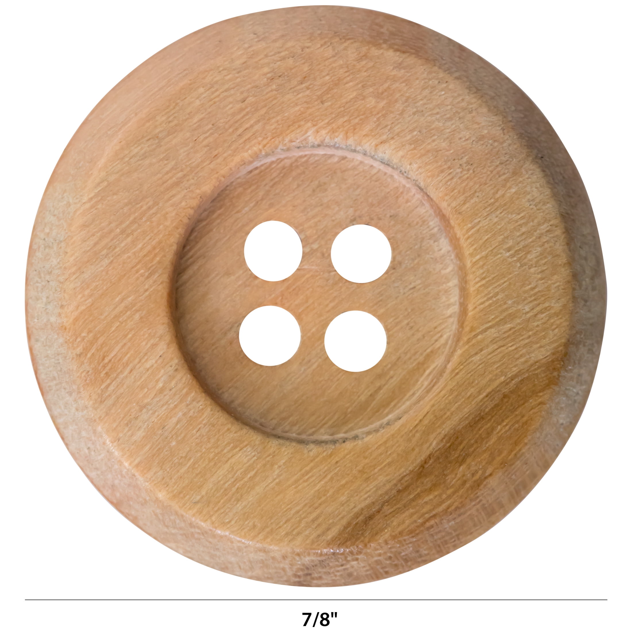 Wood Buttons . Large Medium and Small. 3 Sizes Available. 4 Hole. Lot of 6  Made in France. Eccellent Quality. 