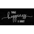 thumbnail image 2 of Boyer, Susie 24x14 White Modern Wood Framed Museum Art Print Titled - Make Happiness a Habit, 2 of 4