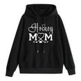 thumbnail image 4 of LEKDFST Graphic Hoodies for Women Hockey Mom Letter Print Hooded Sweatshirt Oversized Cozy Pockets Pullover Fall Tops Black XXL, 4 of 4