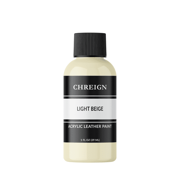 Chreign Acrylic Leather Paint, Light Beige - Paint for Shoes & Sneakers 1 oz.
