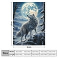 thumbnail image 4 of Nawypu  Wolf Throw Blanket, Flannel Cool Wolves Themed Stuffed Animal Black Throw, Soft Nap Throw Blanket for Home Boys Girls Women Wolf Lovers Gifts, 4 of 6