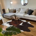 thumbnail image 2 of TWINNIS Cowhide Rug Faux Leather Rug Animal Print Rug, Carpet for Bedroom, Home Office, Living Room, Home Decor Mat,5.2ft×6.2ft,LE1-51, 2 of 8