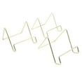 thumbnail image 2 of DEWIN Soporte de Placa de Alambre, Soporte de Placa de Alambre Resistente al óxido con diseño geométrico Elegante Simple Dorado, Pantalla de Caballete, 3 Piezas, 2 of 5
