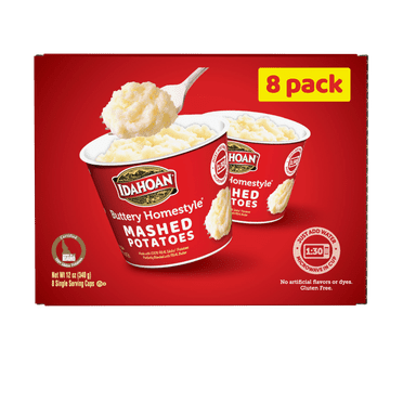 Idahoan� Buttery Homestyle� Mashed Potato Cups, 1.5 oz (Pack of 8)