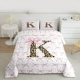 thumbnail image 2 of Castle Fairy Female Men Adults Personalized Initial Bowtie K Bedding Comforter Set 2pcs,Animal Cheetah Print Twin Comforter Sets Microfiber,Dreamy Princess Breathable Bedding Set, 2 of 8