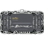 Cruiser Accessories 22635 Princess License Plate Frame, Chrome/Black
