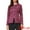 Purple, variant on Women's Collarless Long Sleeve Business Jacket Office Suit M Beige