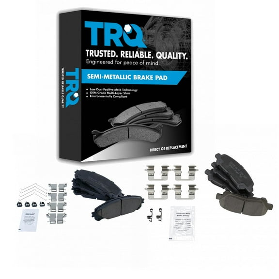 TRQ Front & Rear Ceramic Disc Brake Pad Kit for Toyota Highlander SUV New BFA20066