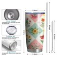 thumbnail image 6 of 20 Oz Pioneer Flower Coffee Tumbler Double Wall Insulated Stainless Steel Water Bottle | Metal Reusable Thermoses Flask with Cup Cap | Leak & Sweat Proof with Anti-Dust Lid, 6 of 7