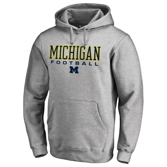 Men's Heather Gray Michigan Wolverines Team Unity Football Pullover Hoodie