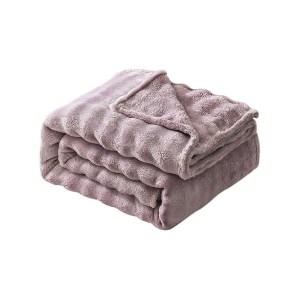 Manta de franela para sofá o cama. Suave, de tafetán y franela. Manta reversible. Cálida funda para siesta en el sofá, el hogar o la oficina. Manta de interior ligera pero acogedora.