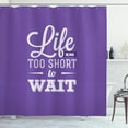 thumbnail image 1 of Ambesonne Wording Shower Curtain, Carpe Diem Style, 69"Wx70"L, Purple White, 1 of 3