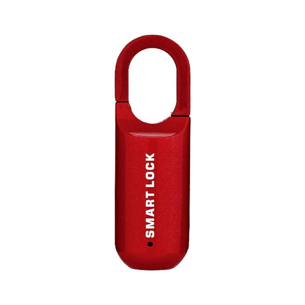 Candado de huellas dactilares recargable por USB | Cerradura inteligente pequeña para bolsas y maletines - desbloqueo rápido sin llave en 0.3 s | Acero inoxidable 304 | 365 días en modo espera