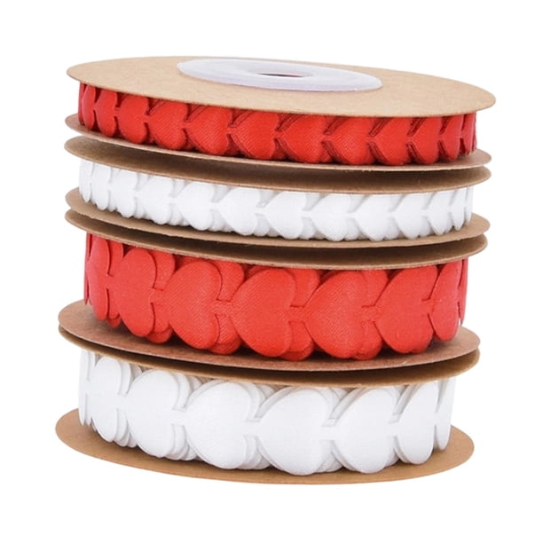 4 rollos de de corazón para envolver regalos de 0,8 cm y 1,5 cm, roja y para Valentín, decoración de fiestas, cumpleaños mucho