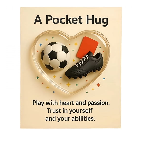 CCOCC A Pocket Hug for Sports-Themed Valentines Day Gifts,Heart Pocket Hug Token with Greeting Cards,for Tennis,Badminton,Football,Golf Players