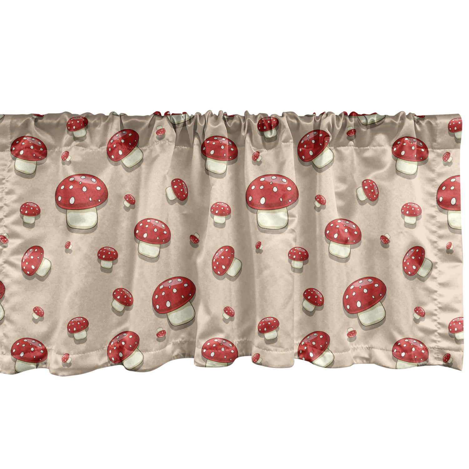 CHERRY PIE WINDOW VALANCE Curtains 60 x 12 cherries crochet 100% cotton 