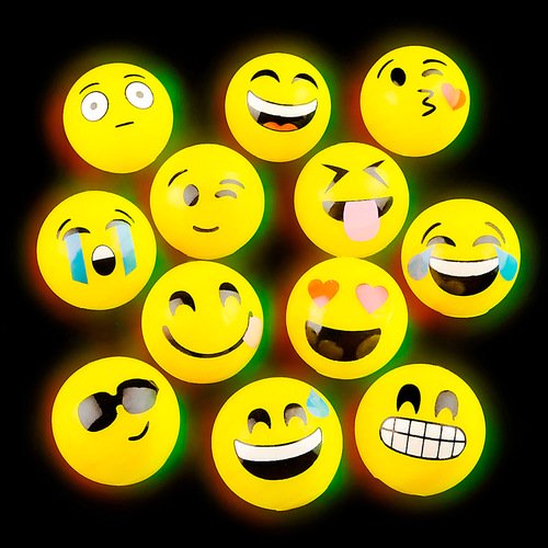 LIGHT UP EMOJI BALL 2"