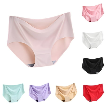 Kmdttou Panties for Women Pack Cotton Solid Lace Plus Size High Waist Leak Proof Crotch Shorts Underwear Panties (Regular & Plus Size)