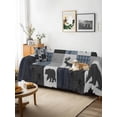 thumbnail image 3 of Blue Cabin Check Couch Cover for Dogs, Rustic Bear Elk Farmhouse Buffalo Plaid Washable Sofa Covers Slipcover for Pets Dogs Futon Cover, Couch Recliner Covers, Oversized Chair Slipcover 71"x91", 3 of 9