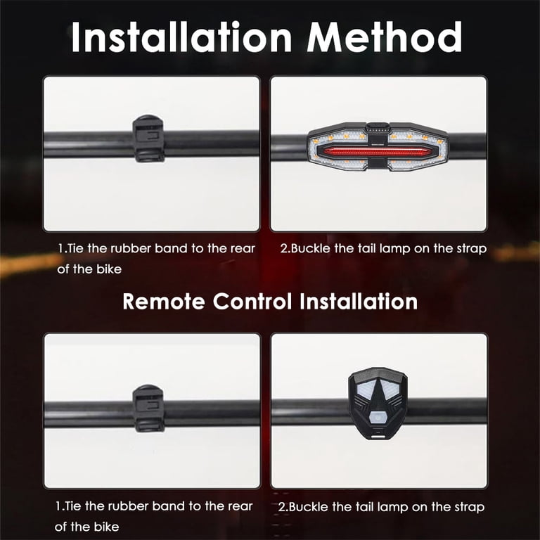 LITAMPO Solar Bike Tail Light with Turn Signals & Remote photo 8