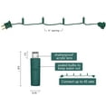thumbnail image 5 of 50 Count 5MM Wide Angle Led Christmas Lights Set,Outdoor Led String Lights for Garden Patio Christmas Trees Lighting Decoration,17 Feet Green Wire(Red Color), 5 of 7