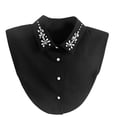 thumbnail image 1 of Collar desmontable de gasa Cuello falso Collar desmontable de diamantes de imitación para camisa de suéter, Negro Sweethay AP000606-02, 1 of 7