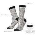 thumbnail image 6 of Honeii Silver Glitter Print Adult Socks,Crew Socks,Casual Calf Socks,Daily Wear Socks for Men & Women, Perfect for Sports, Casual and Everyday Use, 6 of 6