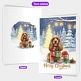 thumbnail image 2 of Merry Christmas Cocker Spaniel Snowy Winter with Gifts Tree Decorations 5x7in Folded Greeting Card Cockers Dog Lover Gifts Single Note Card with Envelope - 12020, 2 of 5