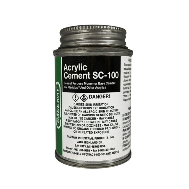 SC100 Acrylic Solvent Cement 1/4 pint (4 fl oz)