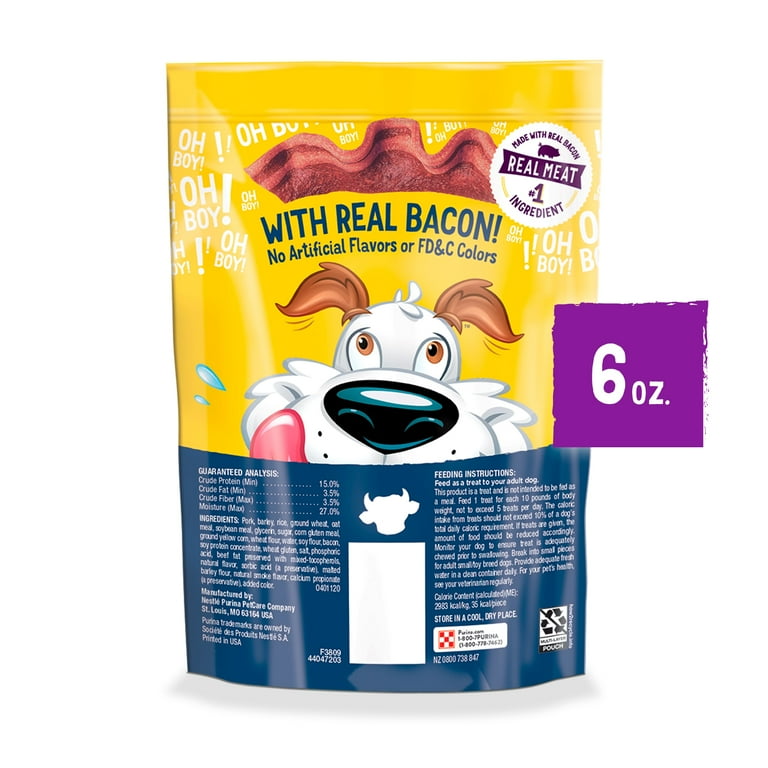 Purina Beggin Strips Adult Jerky Dog Snacks Dog Treats Bacon and Beef Flavors