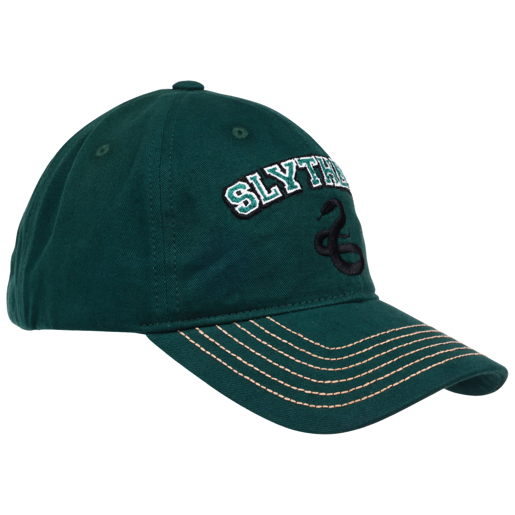 Harry Potter Baseball Cap, Slytherin Dad Hat with Curved Brim, Green, One Size