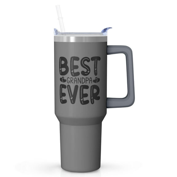 Luxury Grandpa Gift 40oz Tumbler, Insulated Stainless Steel Cup with Handle, Perfect for Holidays