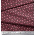 thumbnail image 3 of Soimoi Brun Poly Georgette Tissu Cercle & Tissu Imprimé Coeur par la Cour 52 Pouces de Large, 3 of 3