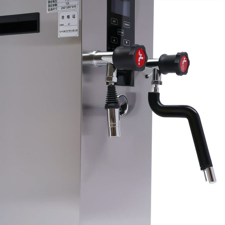 Miumaeov Commercial Milk Frother Steam Water Boiling Machine Espresso  Coffee Milk 2500W