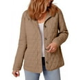 thumbnail image 4 of Uaswgudfs Women's Winter Quilted Jackets Long Sleeve Button Down Puffer Jacket Outerwear Coats with Pockets, 4 of 9
