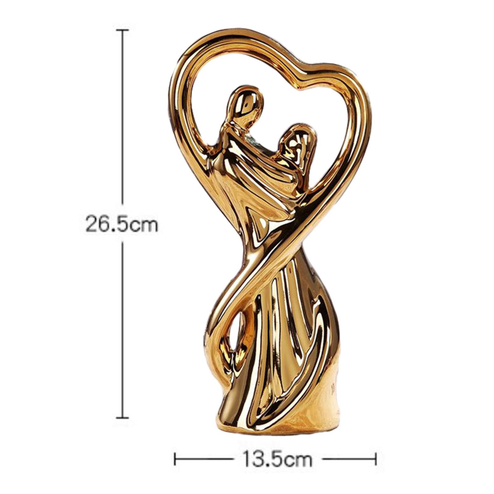 Miulika Flamingo Fairy Garden Sculpture Ornament for Spring Holiday Yard Art with Couple Statue Figurine Lovers Gift for Anniversary Family