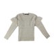 thumbnail image 1 of Ralph Lauren suéter de manga larga con volantes para mujer, beige, extra pequeño, 1 of 2