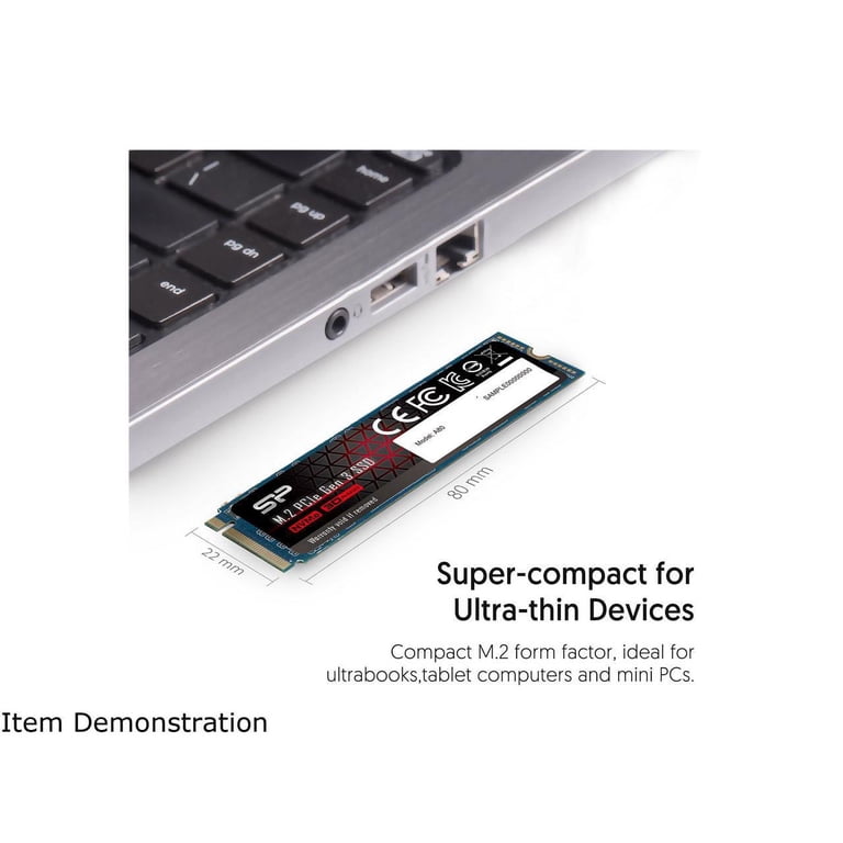 Silicon Power 512GB NVMe M.2 2280 PCIe Gen3 x4 TLC R/W up to 3,400
