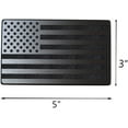 thumbnail image 5 of MULL USA 3D Metal Flag Fender Emblem for Cars Trucks 1pcs (5"x3", Black), 5 of 5