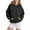 Z002-Black, variant on Women Hoodies Oversized Casual Basic Long Sleeve Pullover Tops 2025 Fall Trendy Drop Shoulder Sweatshirts with Pocket