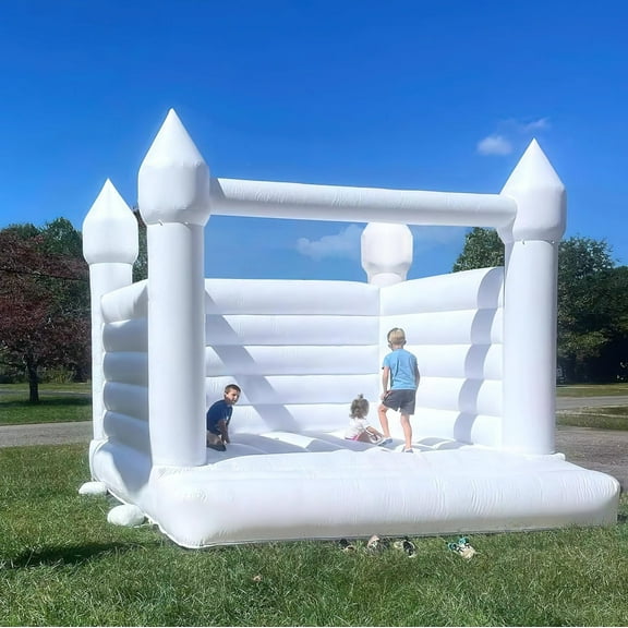 Connsann 13 FT White Bounce House Oxford Material 4M-Oxford for Kids and Adults
