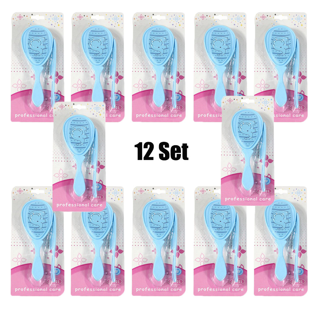 12Pcs Baby Bath Brush and Hair Comb Set Soft Hair Scalps Head Massager