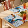 thumbnail image 4 of Country Cow Placemats Set of 12 Colorful Abstract Animals Wooden Grain Place Mats Indoor Wipeable Table Mats Washable Cloth Dining Table Placemats for Kitchen Holiday Party Home Decor 13x19 Inch, 4 of 9