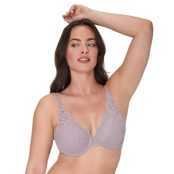 Bali® One Smooth U® Comfort Stretch Lace Underwire Bra DF0084 Color: Purple Mauve Size: 36 D