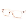 thumbnail image 5 of Classic Narrow Rectangle Horn Rim Blue Light Filter Computer Glasses [Peach], 5 of 8