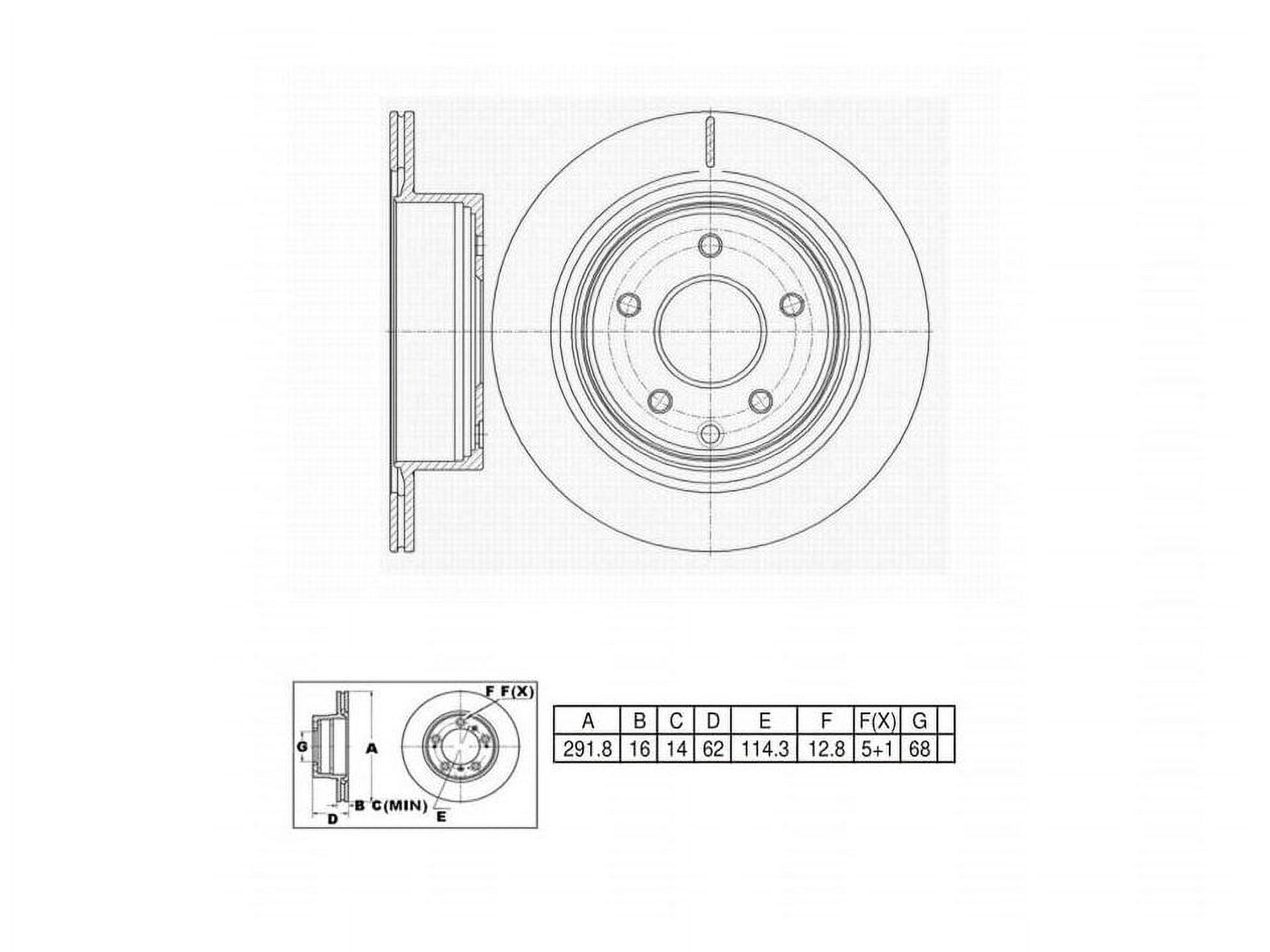 UltraHC Coated High Carbon Brake Rotor, Rear UR001590, Nissan Rogue 2020-2008